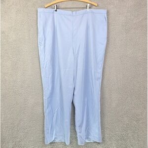 Alfred Dunner Pants Womens 24W‎ Blue Pull On Elastic Waist Lightweight NWOT